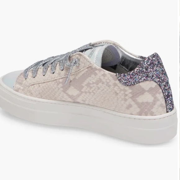 P448 Thea Platform Sneaker Python Purple Glitter Size 9 European size 40 - Picture 2 of 16